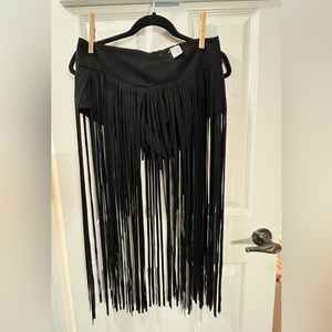 iHeartRaves Fringe Skirt in Large